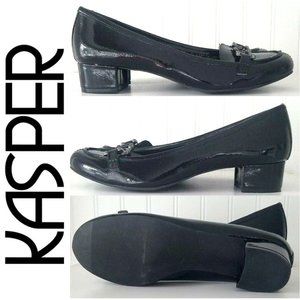 Career Shoes Chain Detailing Patent Leather New